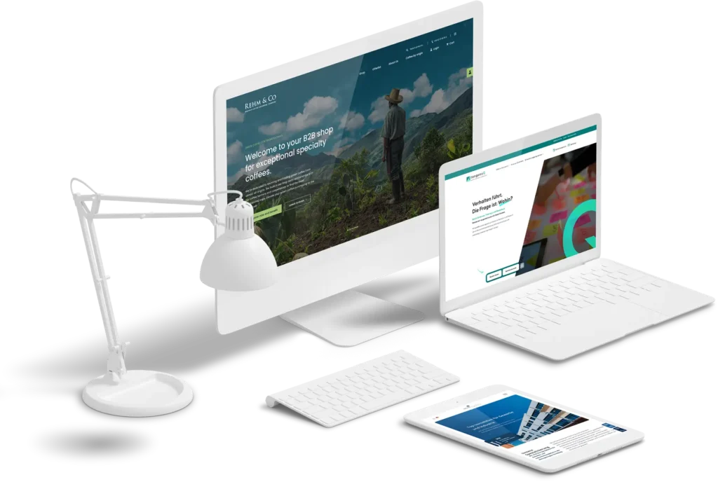 Geräte mit Webdesign Beispielen
